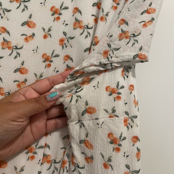 Abercrombie & Fitch Peach Print Wrap Dress - Picture 5 of 8